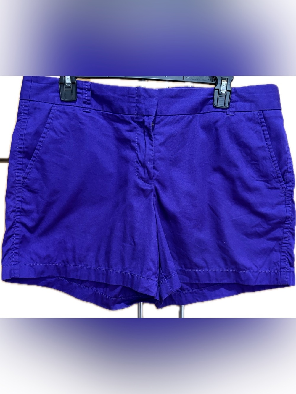 J. Crew Vibrant Purple Cotton Chino Broken In Shorts